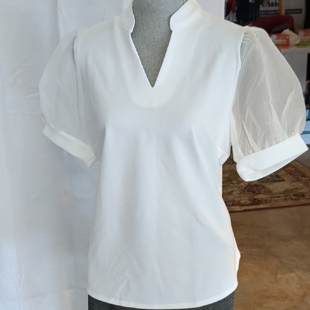 Elegant White Women's Top